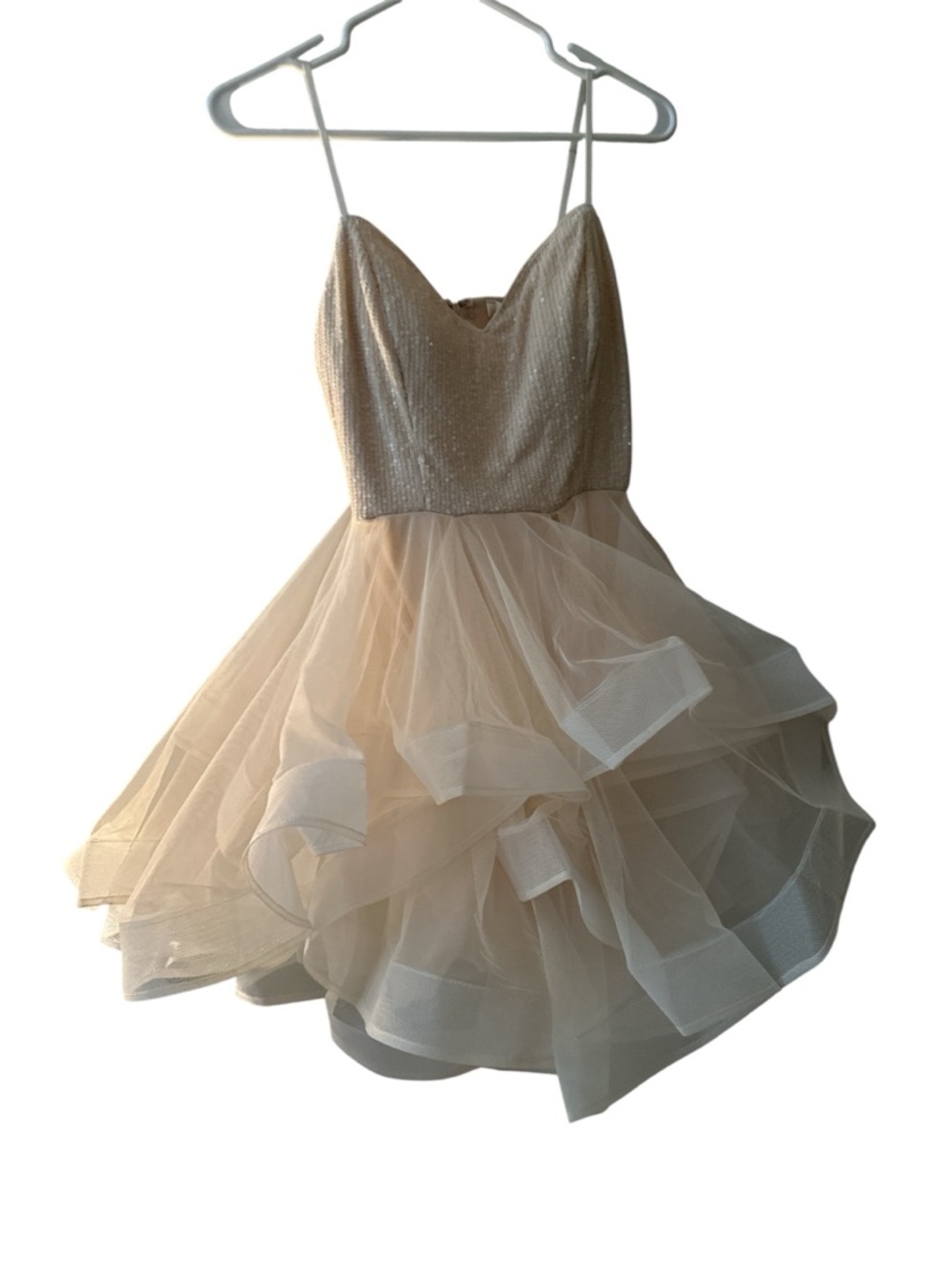 Jr’s Sparkle Tulle Party Dress in Champagne